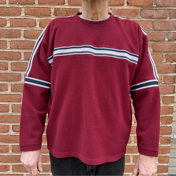 Extreme quality burgundy ribbed knit top size XXL - Picture 1 of 9